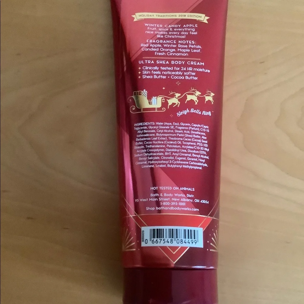 Bath and body winter candy apple body cream 8 oz 24 hr moisture ultra shea